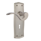 Prairie Plate Privacy (Bed & Bath) with Decorative Keyhole and Manor Lever