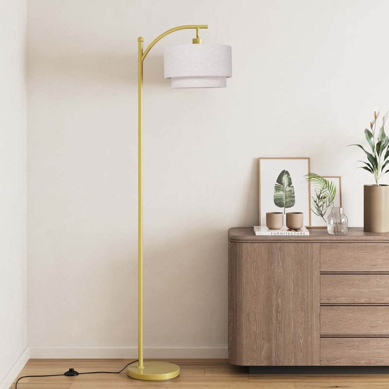 Lampe sur pied 62,8 po, Doré