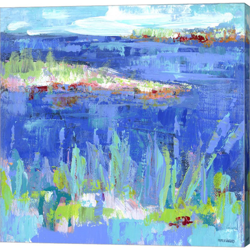 «Blue Series Serene» par Pamela J. Wingard, art mural sur toile
