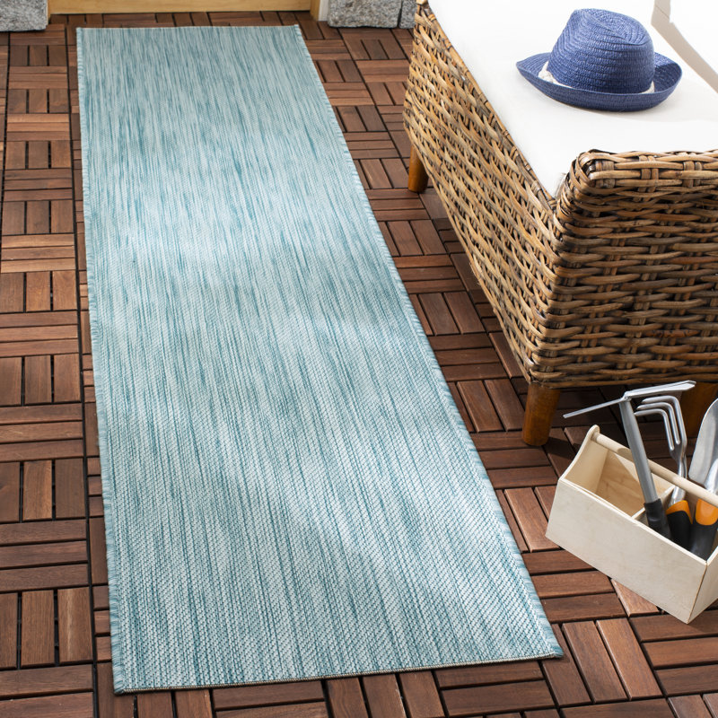 Ephraim Performance Solid Color Indoor/Outdoor Area Rug, Runner 2'2" x 12'