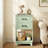 30" Tall Nightstand Modern Painted Wood Bedside Table With 2 Drawers And Open Shelf-1379662802