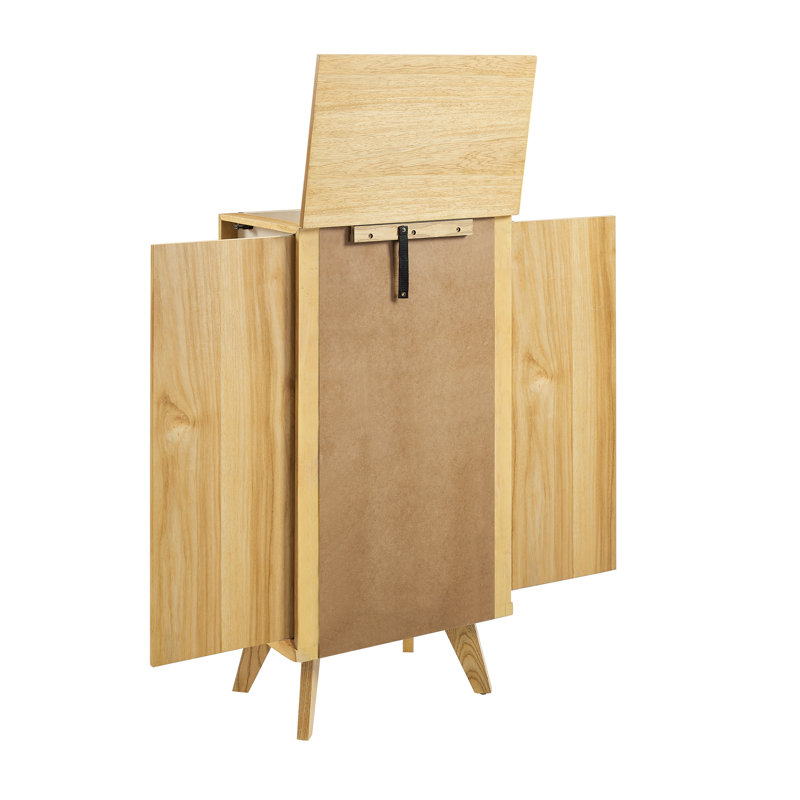 Armoire à bijoux sur pied Raenada, Naturel