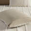 Housse de couette en coton teinté 3 pièces pour lit très grand avec broderie chenille taupe et rayures blanches