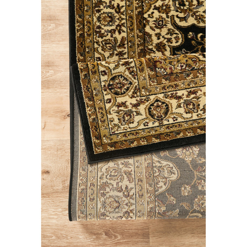 Classic GC_VIN5003 Black 5 Ft. 3 In. X 7 Ft. 3 In. Area Rug, Rectangle 5'3" x 7'3", Black