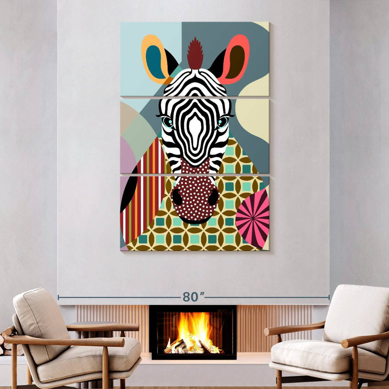 Brampt Spectrum Zebra, 74" H x 48" W