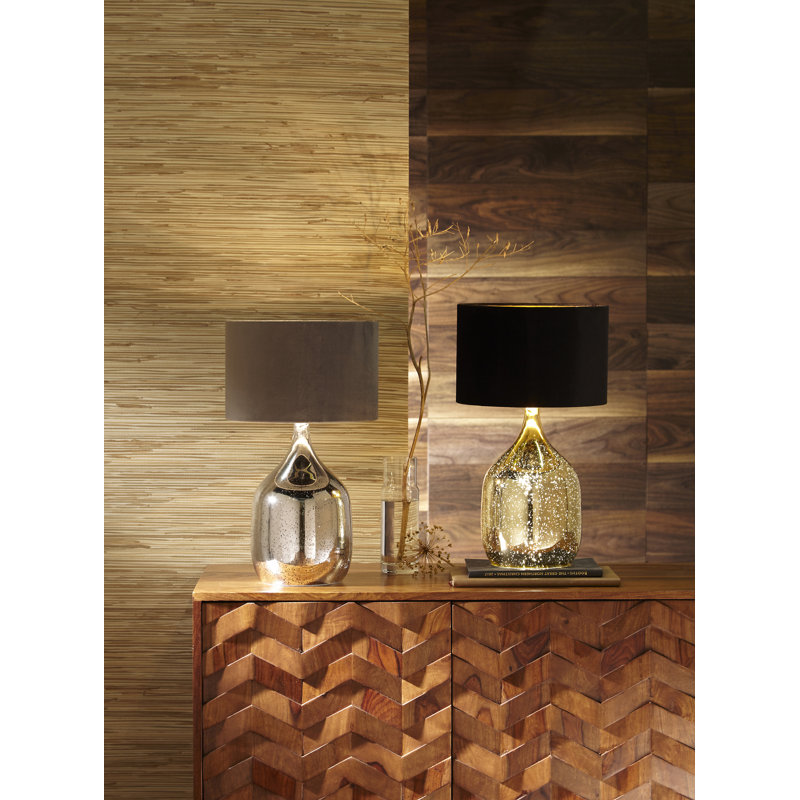 Anselmi Glass Table Lamp, Black, Champagne Gold