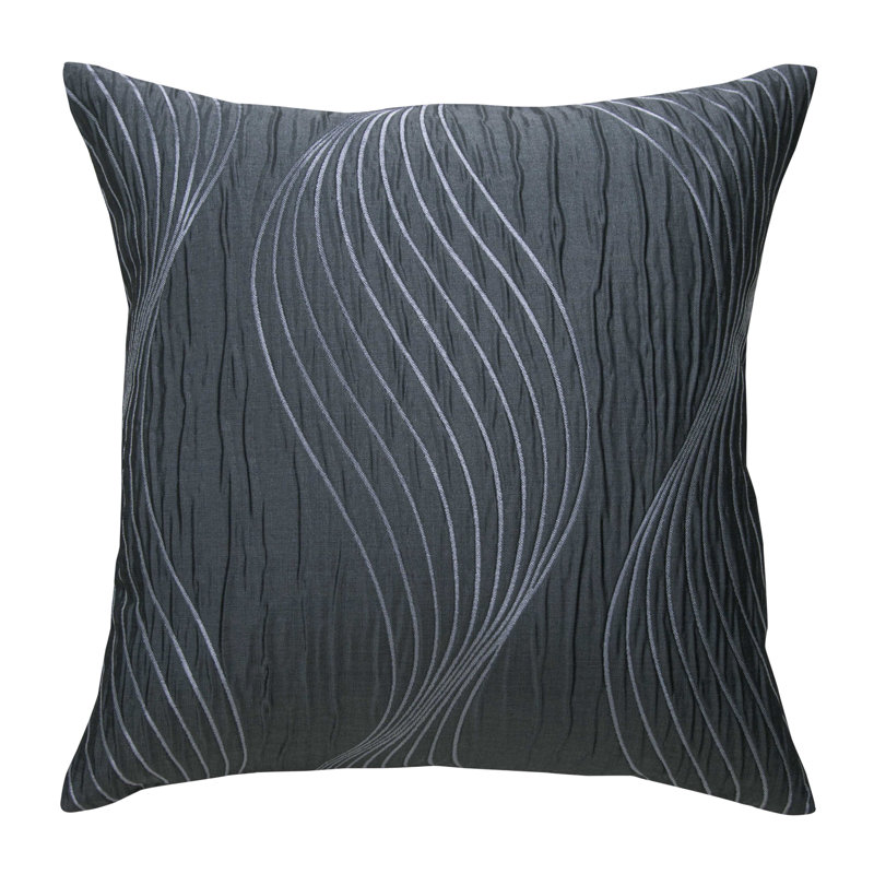 Briggett Plum Square Throw Cushion, Charcoal