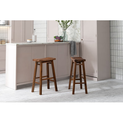 Alessandro Counter Stool with Solid Wood Frame