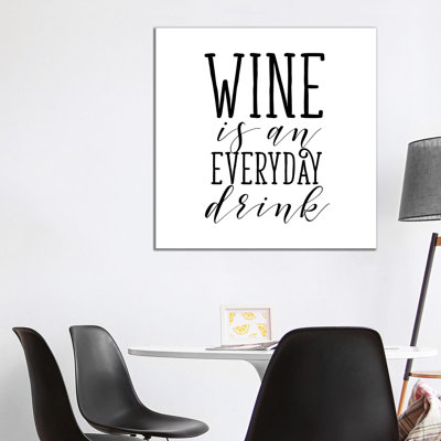 Everyday Drink by SD Graphics Studio - Wrapped Canvas Gallery-Wrapped Canvas Giclée