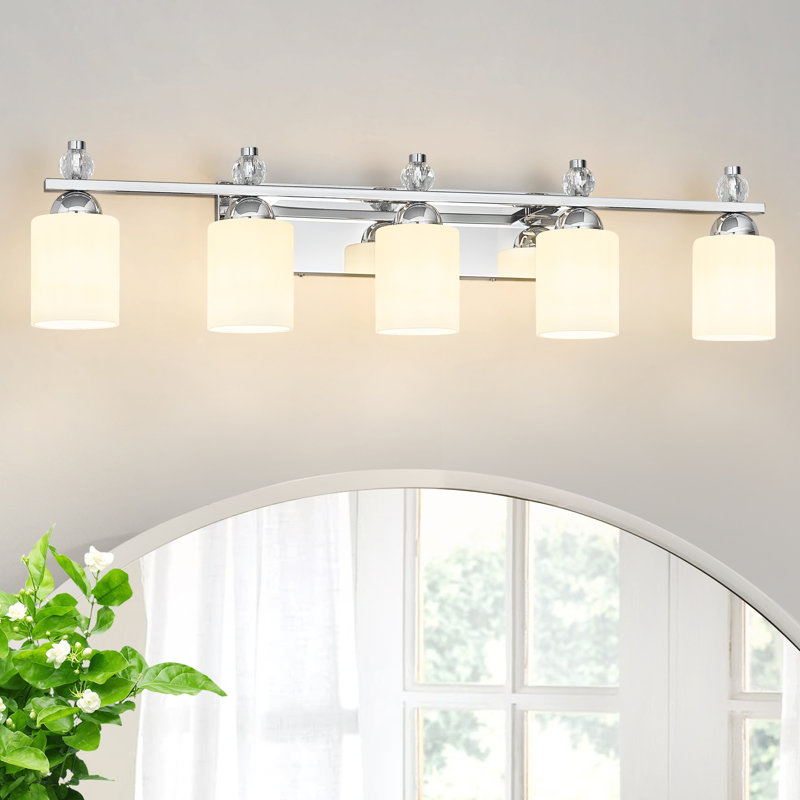 Mid Century  Vanity Light E26 Socket Glass Bathroom Vanity Light Fixtures Modern Vanity Lights for Bathroom Mirror Hallway