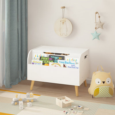 Toy Box, Toy Storage Organizer With Front Bookshelf, Accent Bench, Bench For Bedroom by Ebern Designs