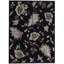 Dharma Floral Area Rug in Black/Beige