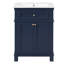 Armoire de salle de bain Vintage Elegance avec portes à fermeture douce et tablette réglable, meuble-lavabo avec lavabo en céramique-634939149