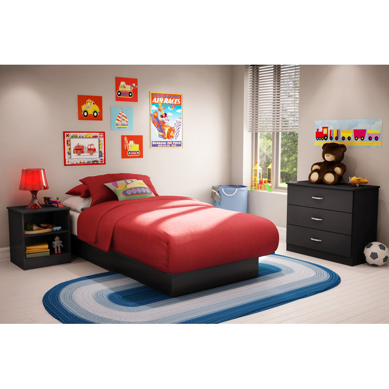 Ensemble de chambre à coucher configurable à lit plateforme simple Libra