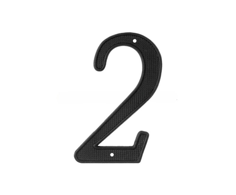 Deltana RNZ4-2 4" Numbers Zinc Die-Cast, Black