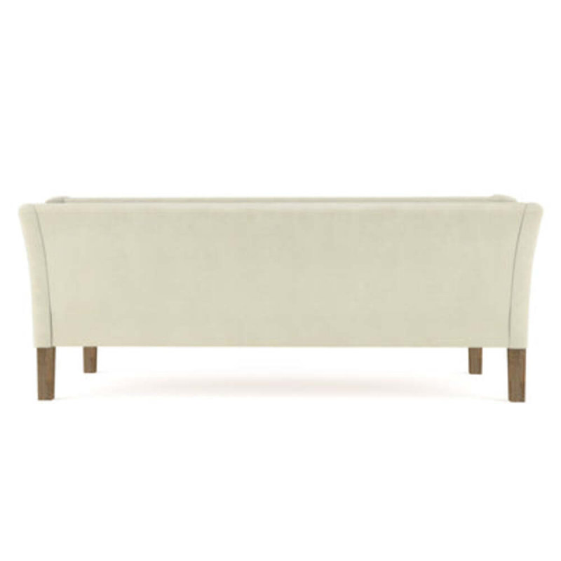 Charlton Flared Shelter-Arm Sofa, Weathered, Box Weave Linen Blush, 31" H x 84" W x 33" D
