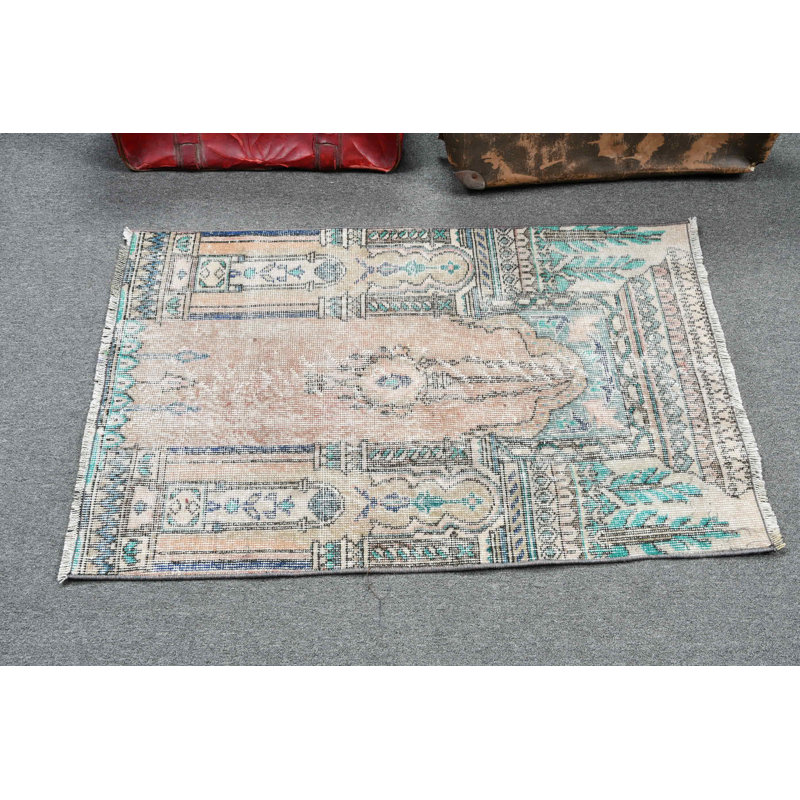 Tapis turc rétro tissé à la main, idéal pour les petites décorations dans un design exquis et de belles couleurs