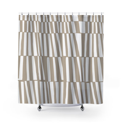 Thora Abstract Mid-Century Shower Curtain