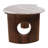 Marble Coffee Table With Sculptural Wooden Legs For Home Decor - Versatile Small Table For Living Room Decor And Office Spaces - 41", Brown & Gray