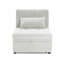 Canapé-lit convertible en sherpa blanc