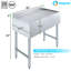 Égouttoir sous le comptoir en acier inoxydable 18 1/2 po x 36 po x H 30 po avec dosseret 3 po