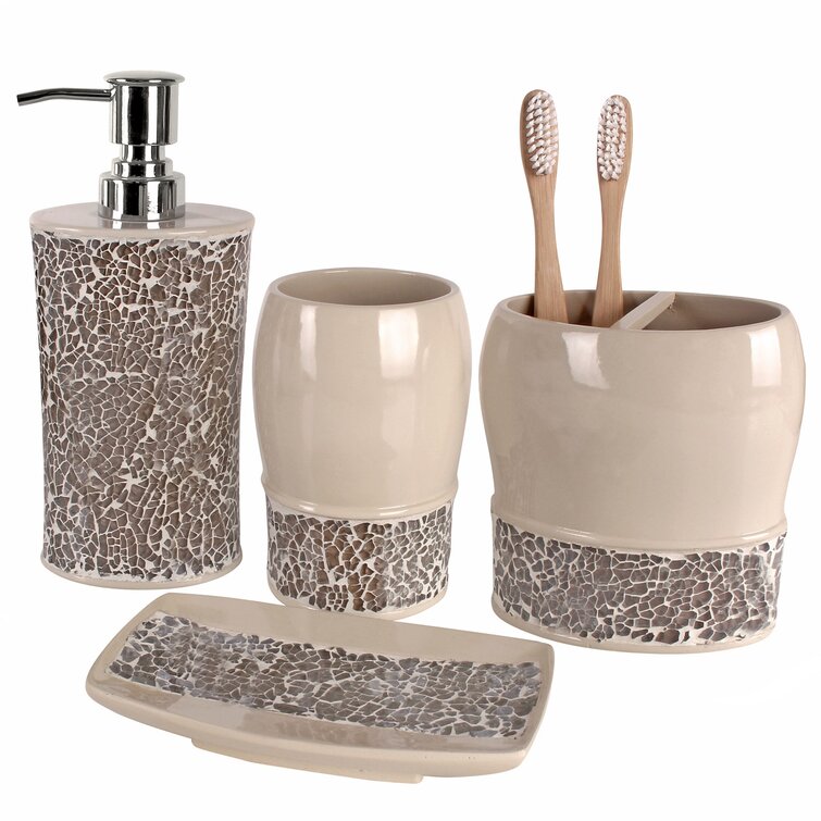 Barbarajean 4 Piece Bathroom Accessory Set