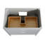 Ensemble de meuble-lavabo sur pied autoportant de 36 po avec 2 ensembles de poignées et plateau en marbre d'ingénierie entièrement assemblé