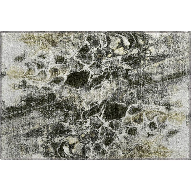 Premium Machine Washable Ralston AMF1936 Abstract Rug, Rectangle 1'8" x 2'6"