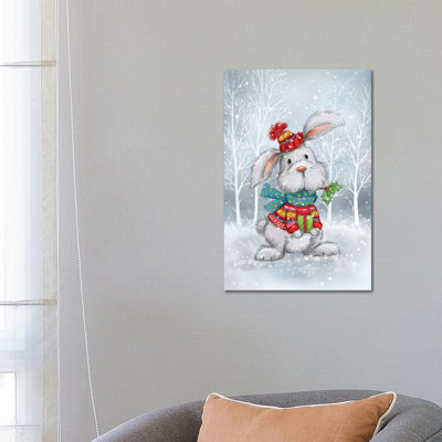 Rabbit In Wood 1 Piece Wrapped Canvas Wall Art