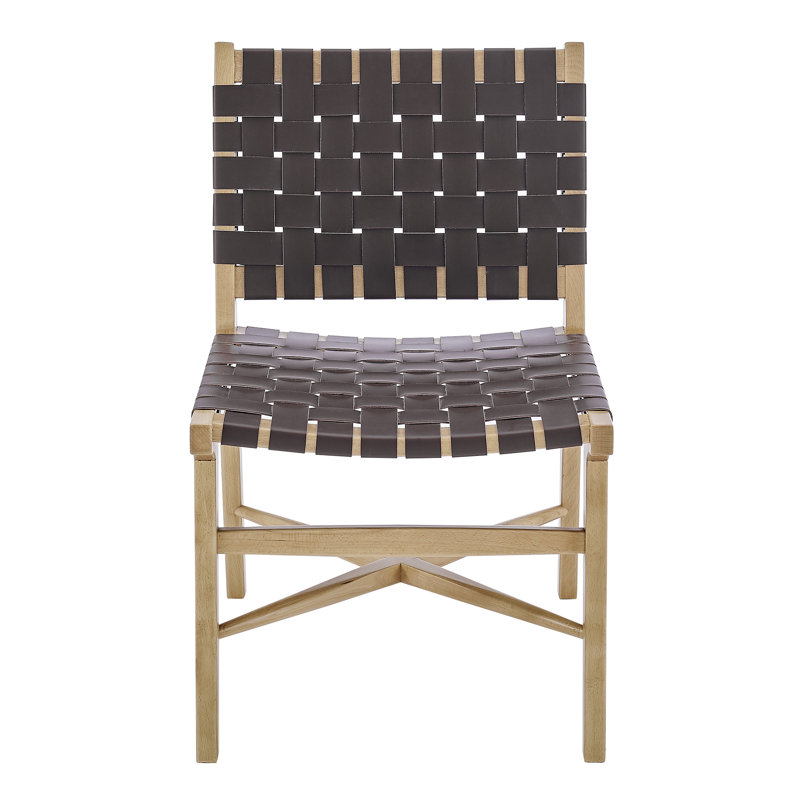 Chaise d'appoint à dossier bas en naturel