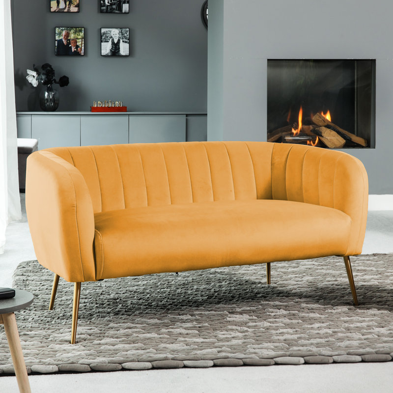 Aylin 2 Seater Sofa, Yellow