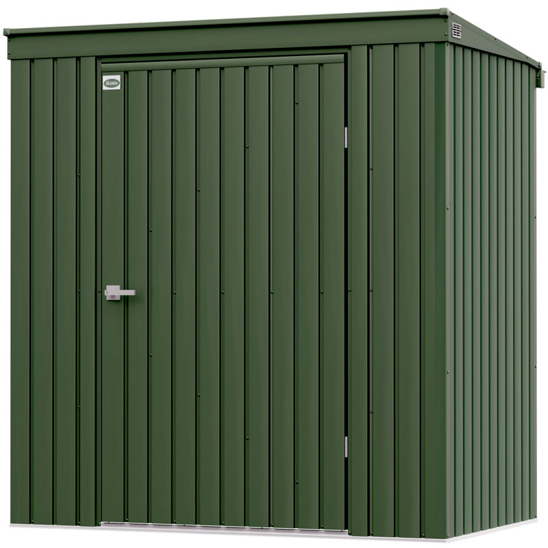 Green 6x4 Galvalume Steel Garden Storage Shed