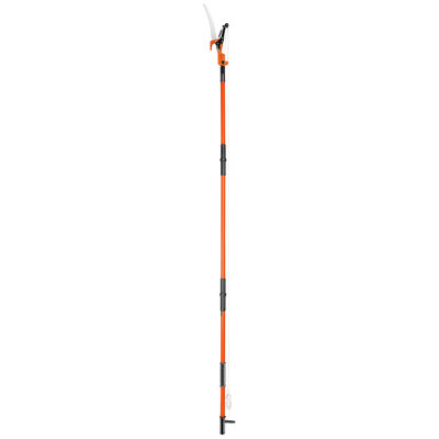 Manual Pole Saw 3.755ft Fiberglass Orange Extendable