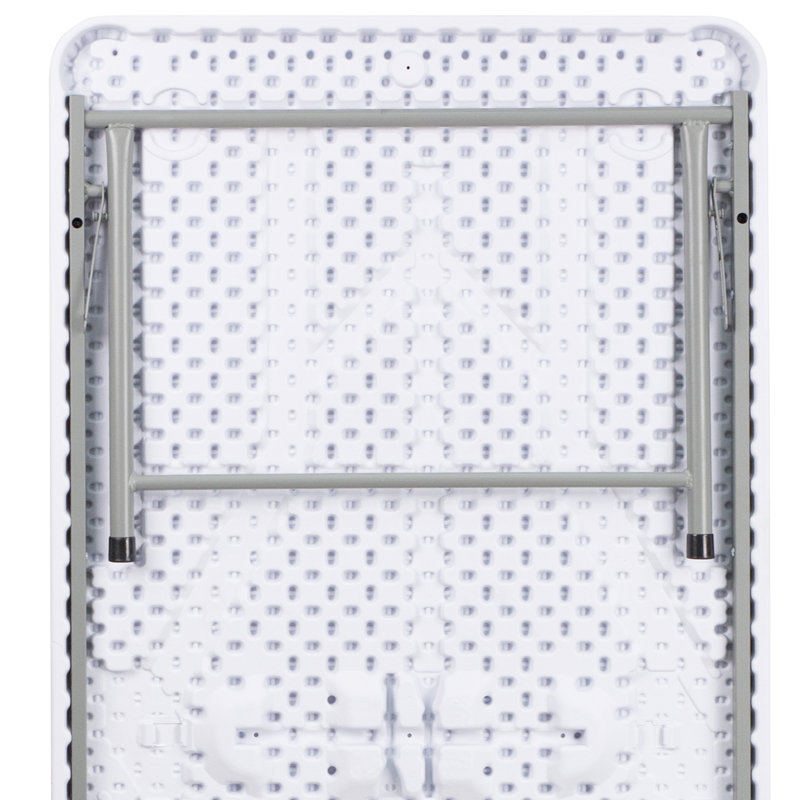 Table pliante pour enfants Parker, H 19 po x l 59,5 po x P 29 po, Blanc / Gris