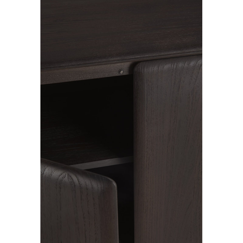 Pi 91'' W Solid Wood Sideboard, Dark Brown