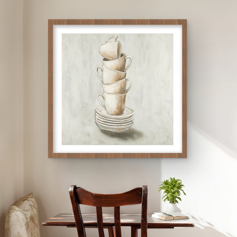 Interlocking - Livingroom Illustrative Framed Matted Print