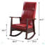 Chaise berçante rouge et espresso