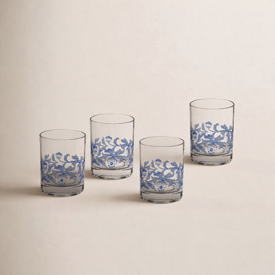 Spode Blue Italian Dof Glasses 14 Oz