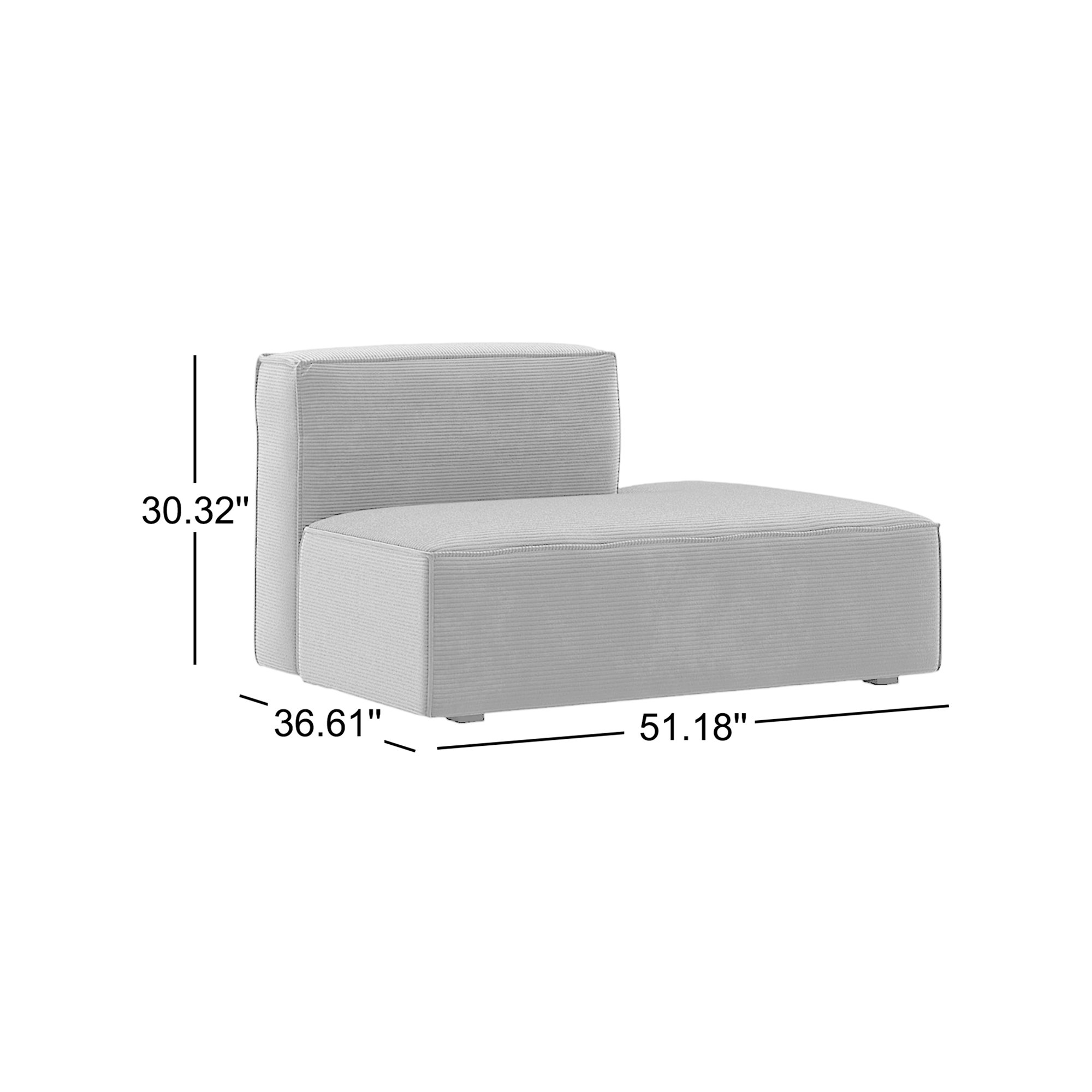 Shonnard Upholstered Chaise Lounge, Olive Green Performance Corduroy, Left Hand Facing