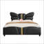 Structure de lit tapissier en similicuir pour grand lit-17208344-17208346