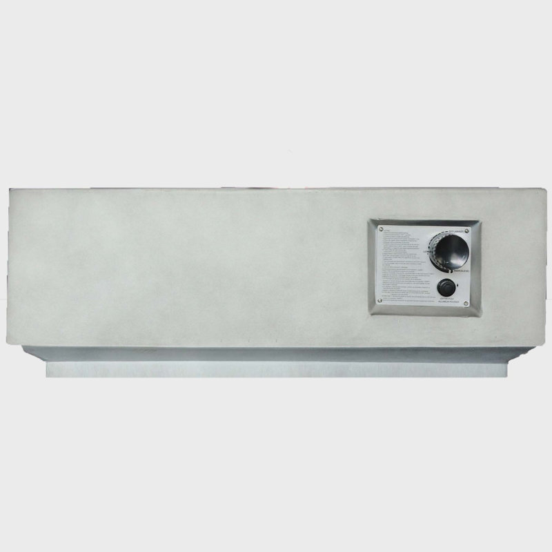 Hartwin Square Concrete Smokeless Fire Pit Table with Lid, Gray