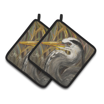 Caroline's Treasures Heron Polyester Potholder