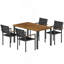 Ensemble de table et chaises de conversation, ensemble de salle à manger d'extérieur, ensemble de table et chaises de jardin