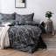  Ensemble de housse de couette réversible en microfibre bleue 3 pièces-88486605