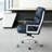 Mid Back Genuine Leather Executive Office Chair With Aluminum Frame, Swivel Computer Desk Chair-29114054