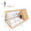 Cage à lapin en bois avec couloir extérieur et fil de ventilation, 46 po x 24 po, jaune - Portable pour petits animaux
