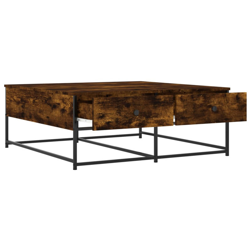 Gakona Frame Coffee Table with Storage, Smoked Oak