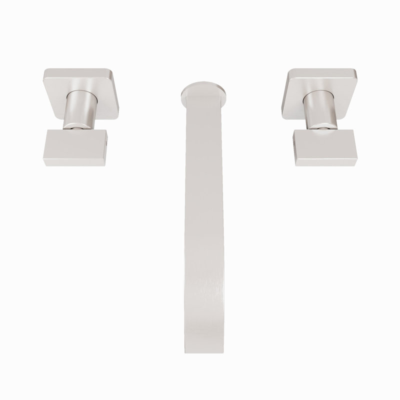 DreamLine Chesapeake 2 in. x 8 in. Wall Mounted Tub Faucet, Brushed Nickel