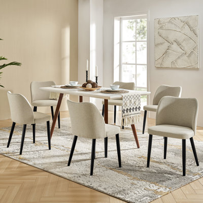 Kanalu Modern Dining Chair with Solid Wood Legs