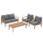 Outdoor 4-Piece Conversation Set With Cushions-111196320